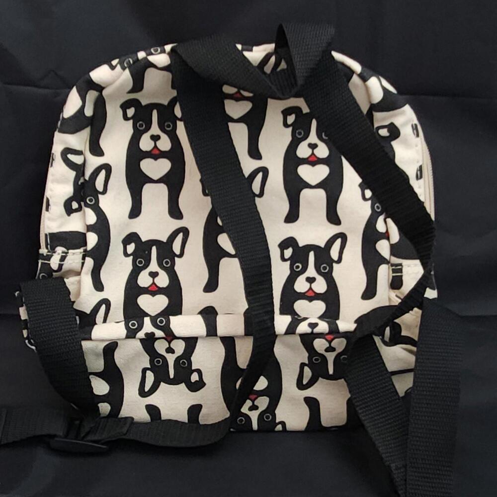 Bungalow 360 Boston Terrier Mini Backpack Red Polka Dot Lining Cute Dog Print 🐶 - Picture 3 of 4